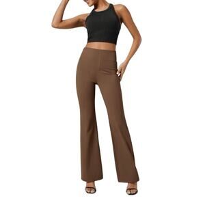 Halara Flex SculptKnit High Waisted Back Side Pocket Slight Flare Work Pants